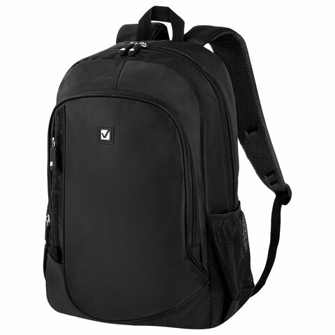 Рюкзак BRAUBERG B-TR1606 для старшеклассников/студентов, 22 л, черный, "Навигатор", 30х17х45 см, 225291 оптом