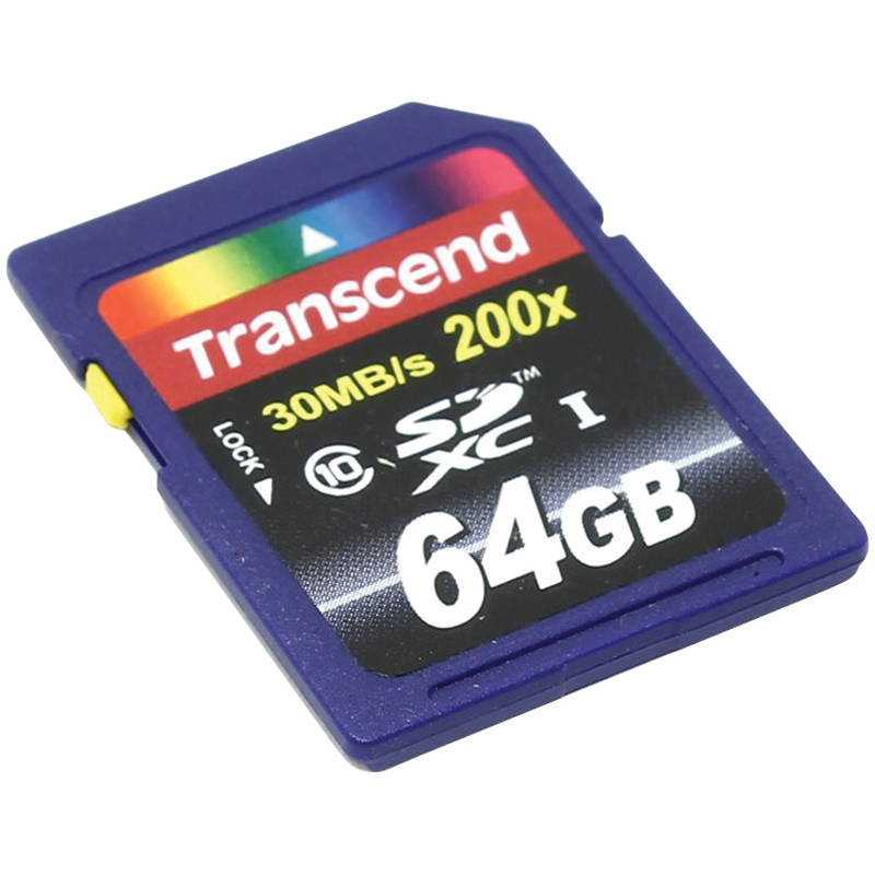  Transcend SDXC 64Gb, Class 10,   25/ 