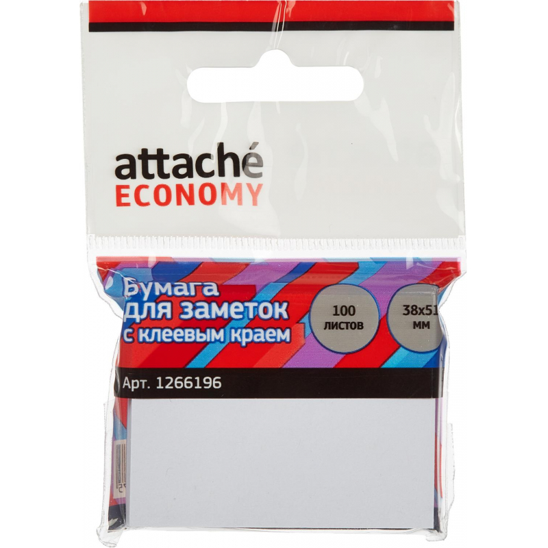Стикеры Attache Economy с клеев.краем 38x51 мм, 100 листов, белая оптом