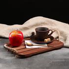 Поднос деревянный для завтрака "Планка", темно-коричневый, массив хвои, 30х20 см оптом