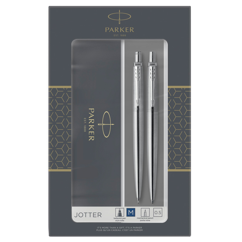 Набор Parker "Jotter Stainless Steel CT": ручка ша оптом