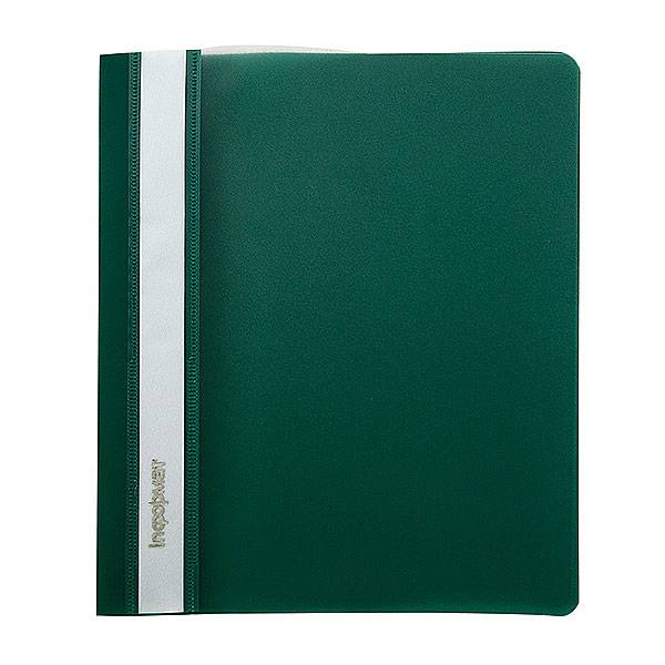 Папка-скоросшиватель INFORMAT А4, зеленая, пластик 180 мкм, карман для маркировки оптом