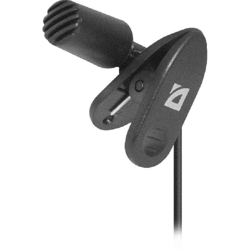 Микрофон Defender MIC-109 черный, на прищепке, 1,8 м (64109) оптом