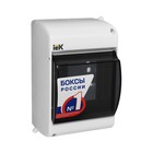 Бокс IEK КМПн 2/4, 4 модуля, IP30, прозрачная крышка, пластик оптом