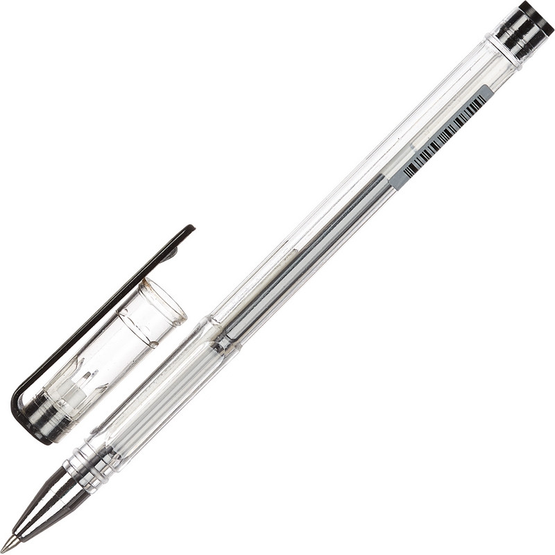 Ручка гелевая неавтоматическая Attache черный стерж., 0,5мм, без манж оптом