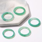 Кольцо "Агат светло-зелёный" 3мм, размер МИКС (фас 5шт) оптом
