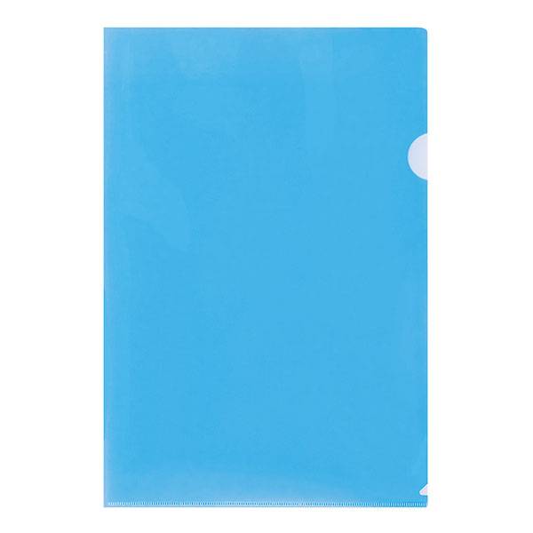 Папка-уголок LITE А4, прозрачный пластик 100 мкм, синяя оптом