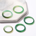 Кольцо "Агат тёмно-зелёный" 3мм, размер МИКС (фас 5шт) оптом