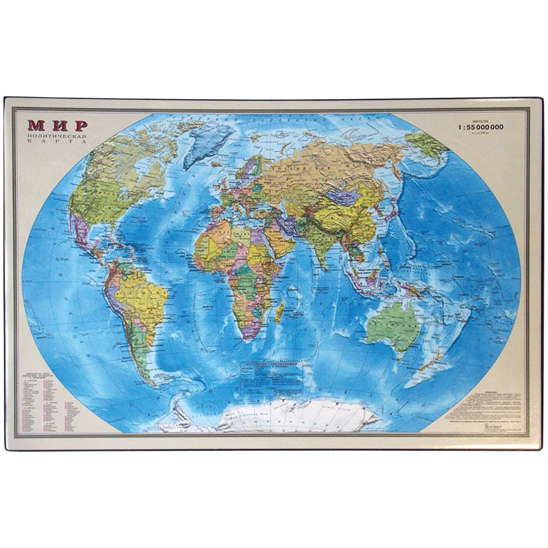 Настольное покрытие OfficeSpace "Карта мира", 38*5 оптом