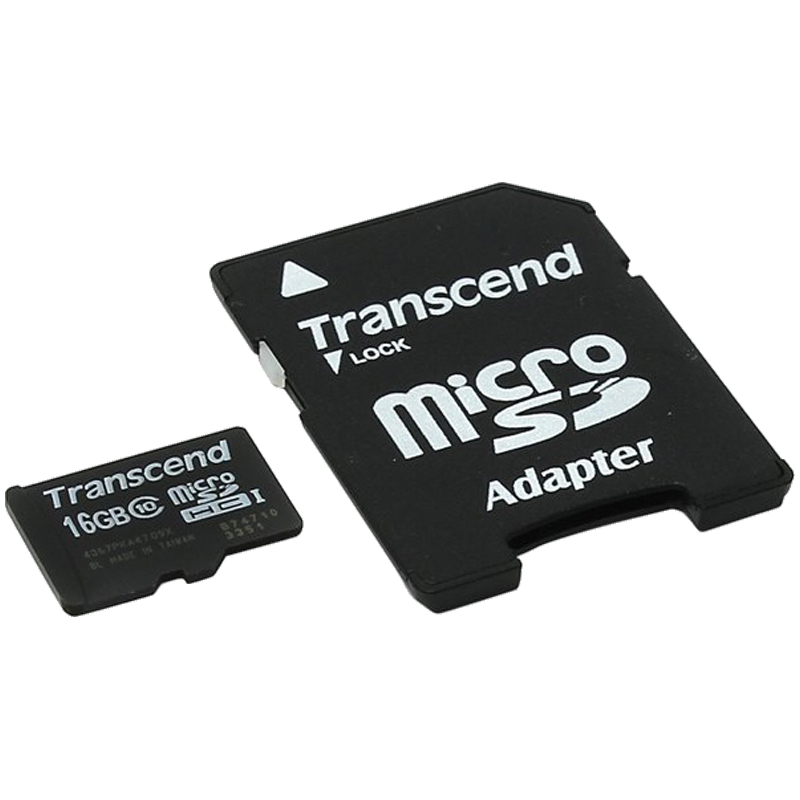   Transcend MicroSDHC 16Gb, Class 10,  