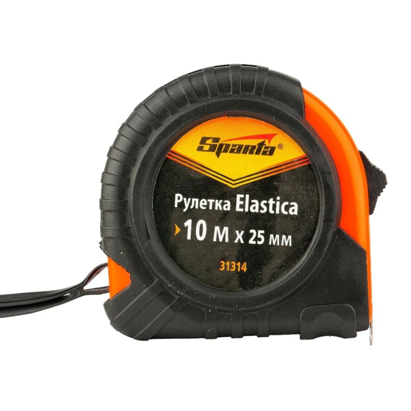 Рулетка SPARTA Elastica 10мх25мм, обрезин.корпус (31314) оптом