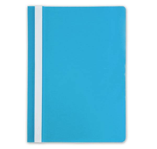 Папка-скоросшиватель LITE А4, голубая, пластик 110 мкм, карман для маркировки оптом